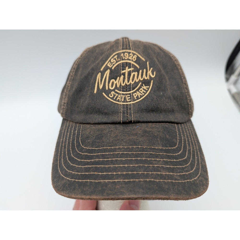 Royal Resortwear Montauk State Park Est 1926 Brown Distressed Cotton Hat Cap